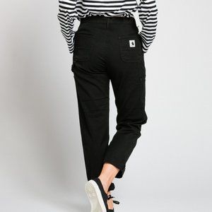Carhartt WIP Pierce Pant, Black Cotton Canvas, Women's size 25